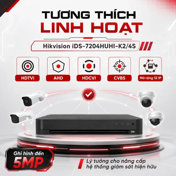 Đầu ghi hình IP iDS-7204HUHI-K2/4S HIKVISION