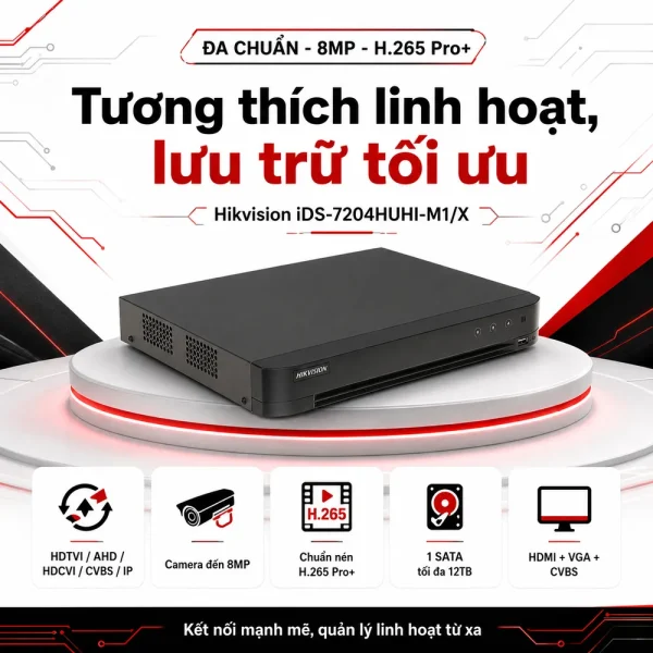 Đầu ghi hình IP iDS-7204HUHI-M1/X HIKVISION