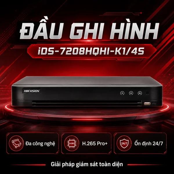 Đầu ghi hình IP iDS-7208HQHI-K1/4S HIKVISION