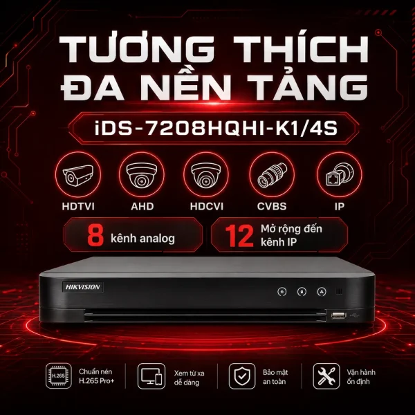Đầu ghi hình IP iDS-7208HQHI-K1/4S HIKVISION