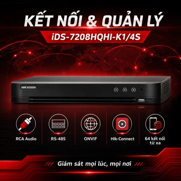 Đầu ghi hình IP iDS-7208HQHI-K1/4S HIKVISION