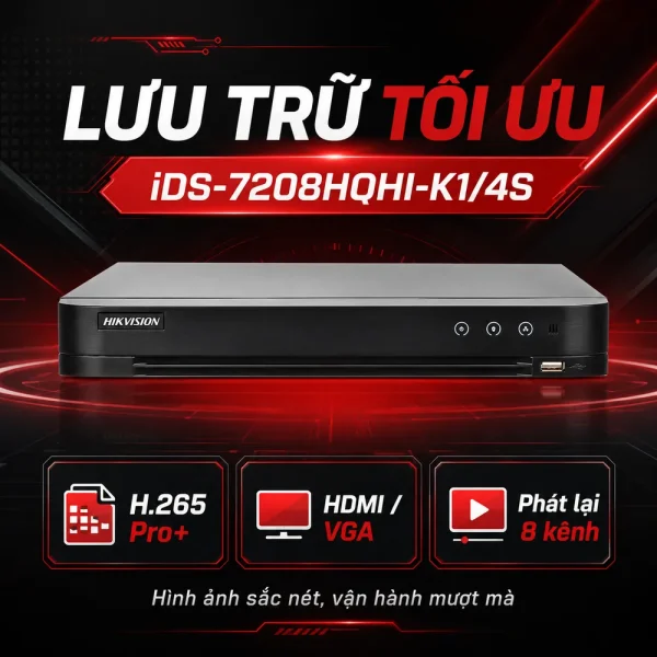 Đầu ghi hình IP iDS-7208HQHI-K1/4S HIKVISION