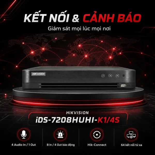 Đầu ghi hình IP iDS-7208HUHI-K1/4S HIKVISION