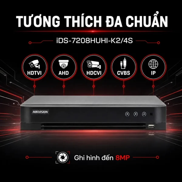 Đầu ghi hình IP iDS-7208HUHI-K2/4S HIKVISION