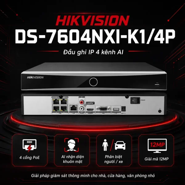 Đầu ghi IP Hikvision DS-7604NXI-K1/4P