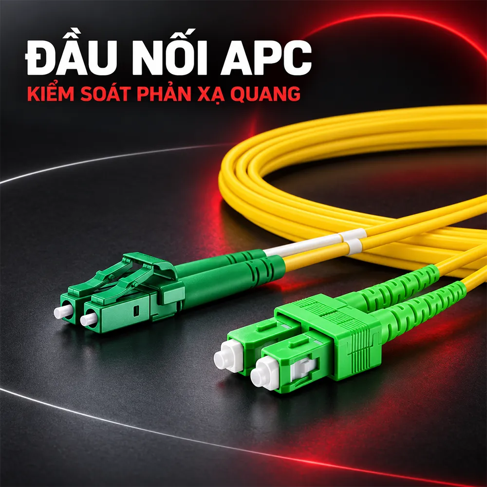 đầu nối apc kiểm soát phản xạ quang