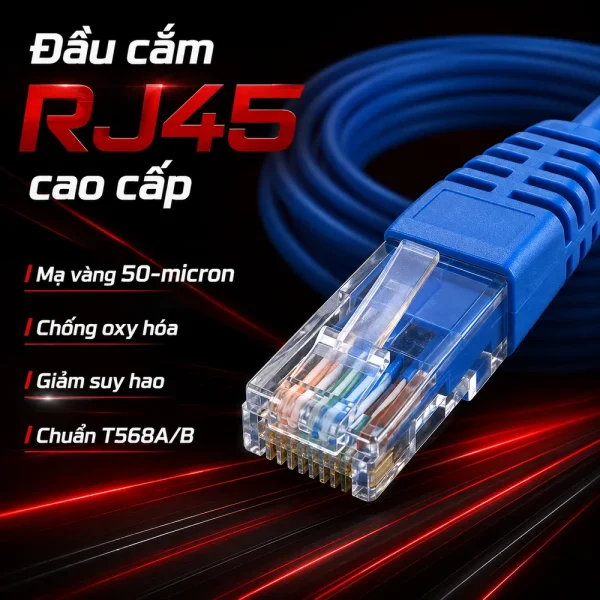 Dây nhảy COMMSCOPE/AMP Cat5e 3m – Patch cord COMMSCOPE/AMP