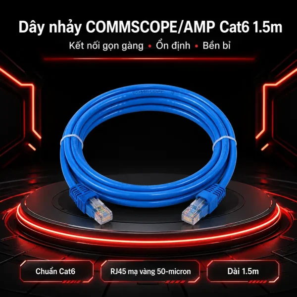 Dây nhảy COMMSCOPE/AMP Cat6 1.5m – NPC06UVDB-BL005F