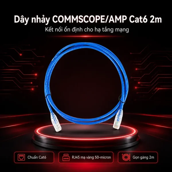 Dây nhảy COMMSCOPE/AMP Cat6 2m – NPC06UVDB-BL007F