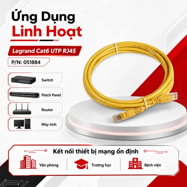 Dây nhảy mạng cat6 Legrand chính hãng P/N:051884