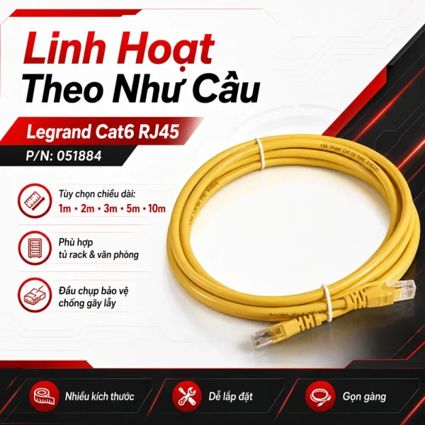 Dây nhảy mạng cat6 Legrand chính hãng P/N:051884
