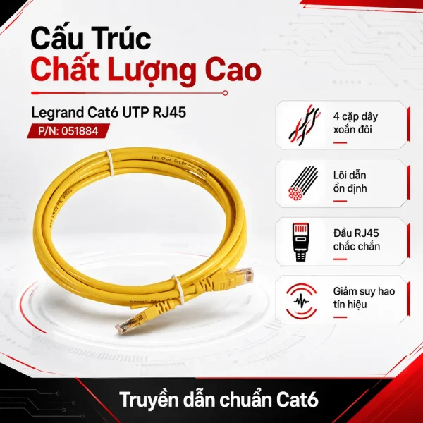 Dây nhảy mạng cat6 Legrand chính hãng P/N:051884