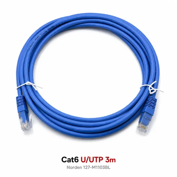 Dây nhảy mạng Cat6 U/UTP 3m Norden 127-M1103BL