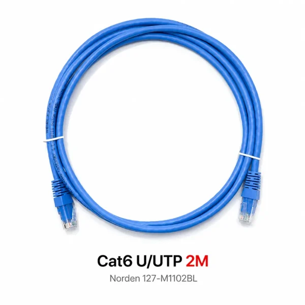 Dây nhảy mạng Cat6 U/UTP NORDEN 2M 127-M1102BL (màu xanh)