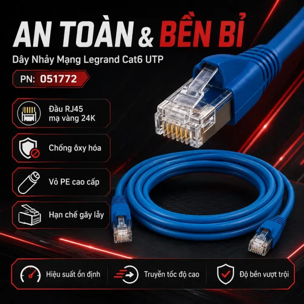 Dây nhảy mạng Legrand cat6 UTP PN:05177