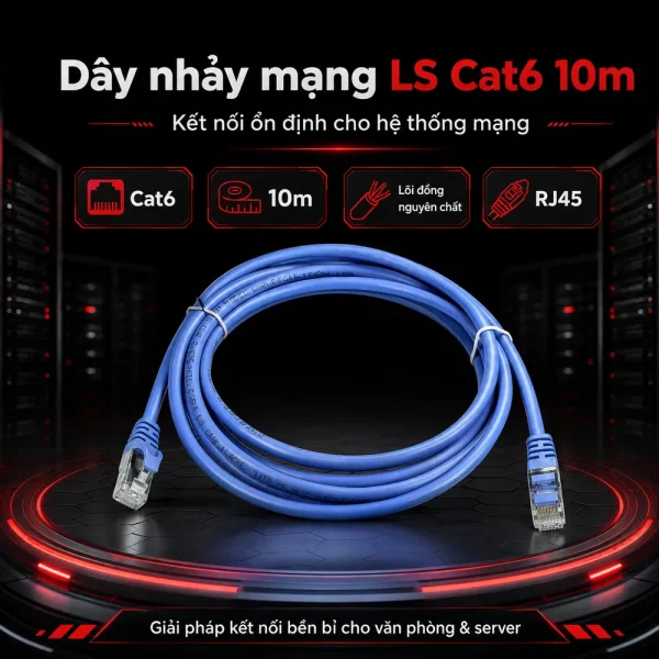 Dây nhảy mạng LS Cat6 10m – Patch cord LS Cat6 10m