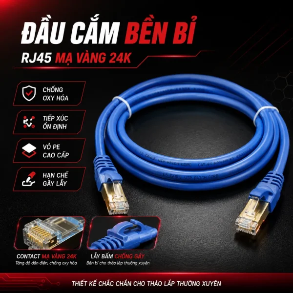 Dây nhảy mạng LS Cat6 15m – Patch cord LS Cat6 15m