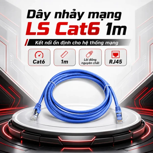 Dây nhảy mạng LS Cat6 1m – Patch cord LS Cat6 1m