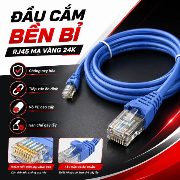 Dây nhảy mạng LS Cat6 2m – Patch cord LS Cat6 2m