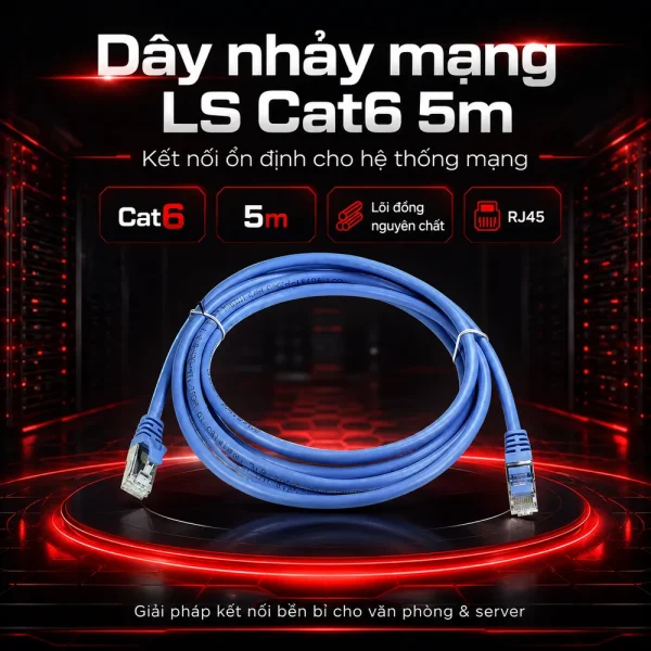 Dây nhảy mạng LS Cat6 5m – Patch cord LS Cat6 5m