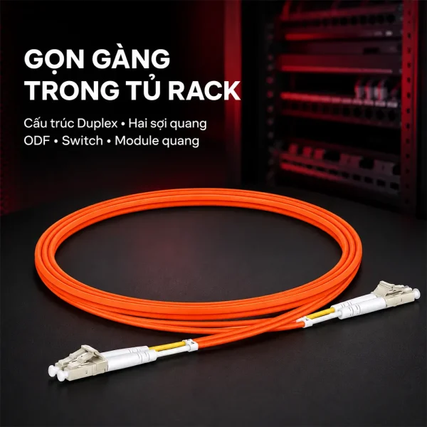 dây nhảy quang om2 lc lc gọn trong tủ rack