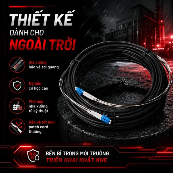 Dây nhảy quang OM2 LC LC Duplex Ngoài Trời
