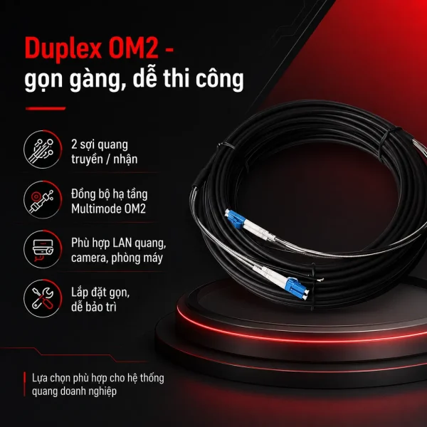 Dây nhảy quang OM2 LC LC Duplex Ngoài Trời