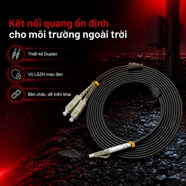 Dây nhảy quang OM2 LC SC Duplex Ngoài Trời