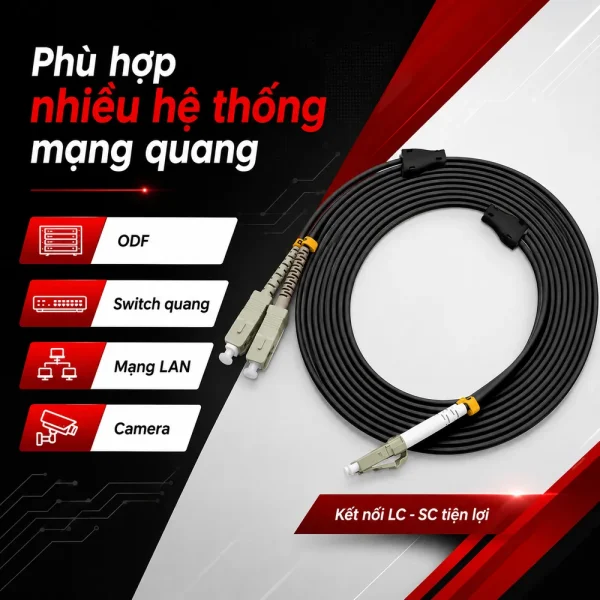 Dây nhảy quang OM2 LC SC Duplex Ngoài Trời