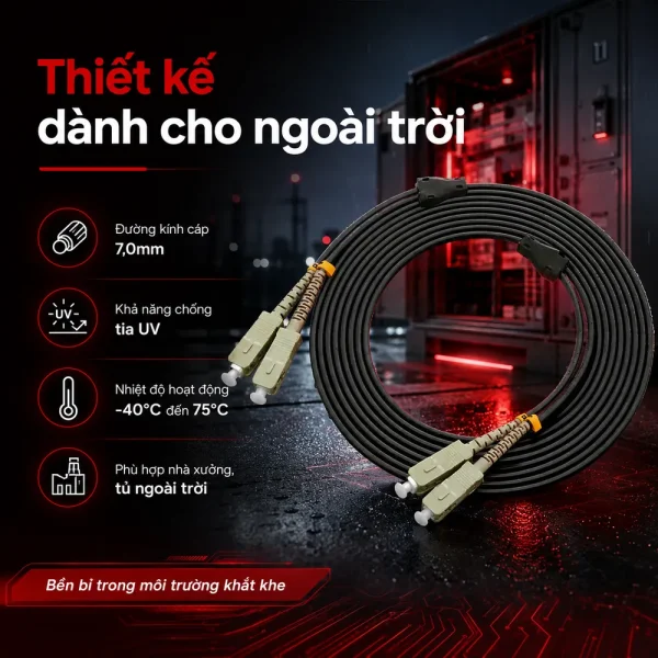 Dây nhảy quang OM2 SC SC Duplex Ngoài Trời