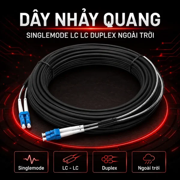 Dây nhảy quang Singlemode LC LC Duplex Ngoài Trời