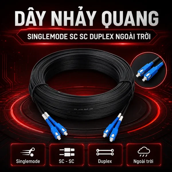 Dây nhảy quang Singlemode SC SC Duplex Ngoài Trời