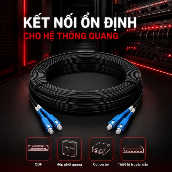 Dây nhảy quang Singlemode SC SC Duplex Ngoài Trời