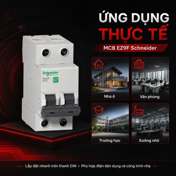EZ9F cầu giao điện Schneider 2P 4.5kA