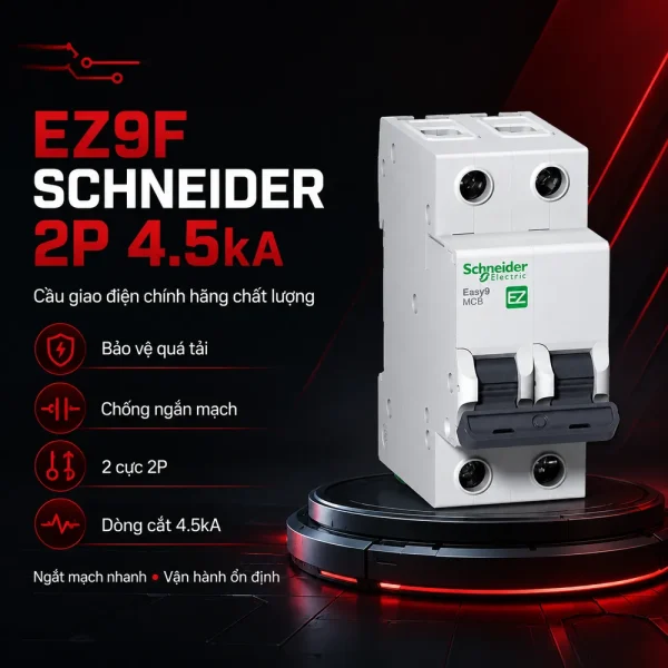 EZ9F cầu giao điện Schneider 2P 4.5kA