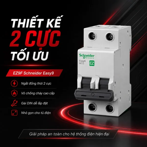 EZ9F cầu giao điện Schneider 2P 4.5kA