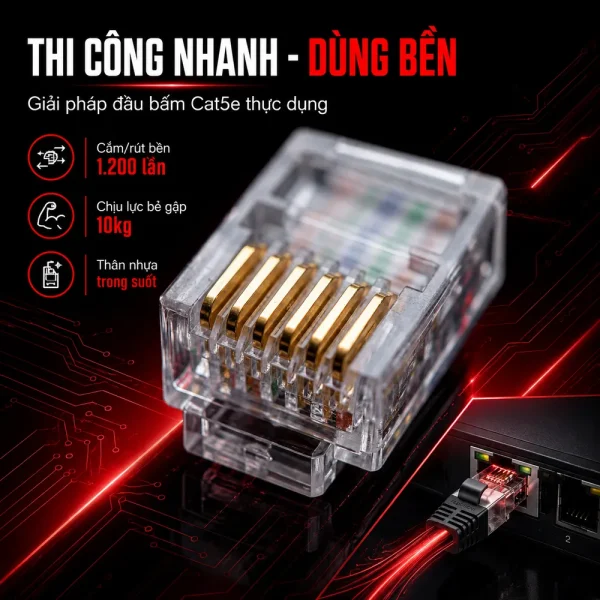 Hạt Mạng Huviron Cat5e H-RJ45/5E/15