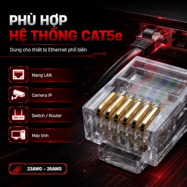 Hạt Mạng Huviron Cat5e H-RJ45/5E/15
