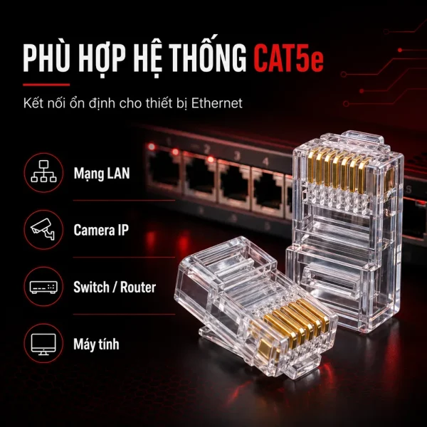 Hạt Mạng Huviron Cat5e H-RJ45/5E/50
