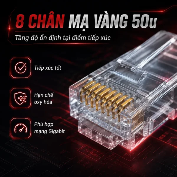 Hạt Mạng Huviron Cat6 H-RJ45/6/50