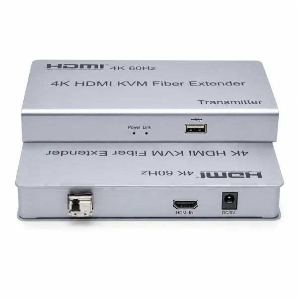 HDTEC HDMI CONVERTER 4K (Kéo dài HDMI + USB bằng Cáp Quang)