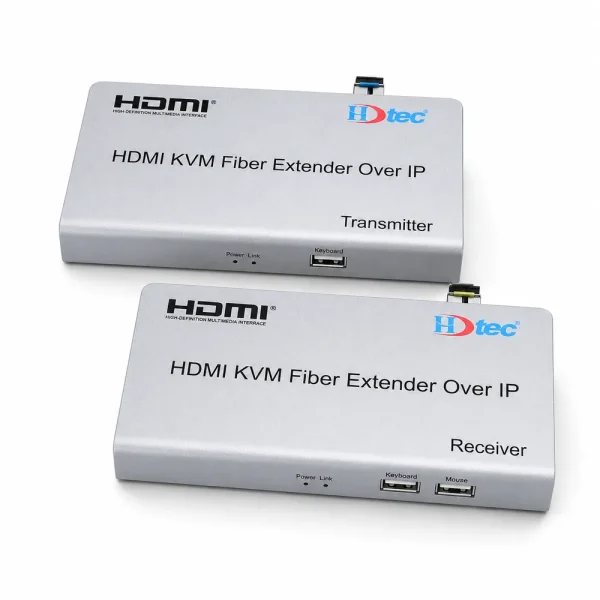 HDTEC HDMI KVM CONVERTER 1080P (Kéo dài HDMI + USB bằng Cáp Quang)