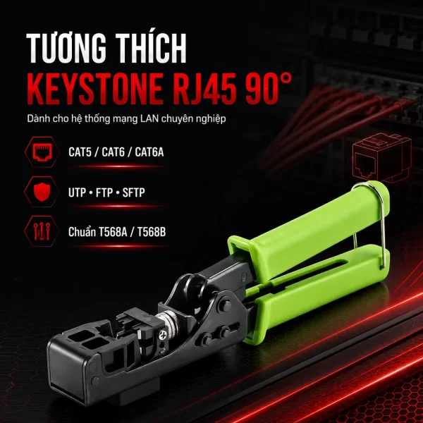 Kìm bóp loại nhân mạng thẳng 90 độ ANCOMTECK ACT-PDT-760B