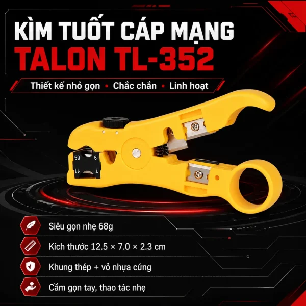 Kìm tuốt cáp mạng Talon TL-352