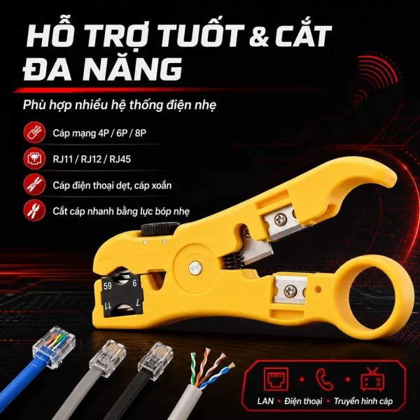 Kìm tuốt cáp mạng Talon TL-352