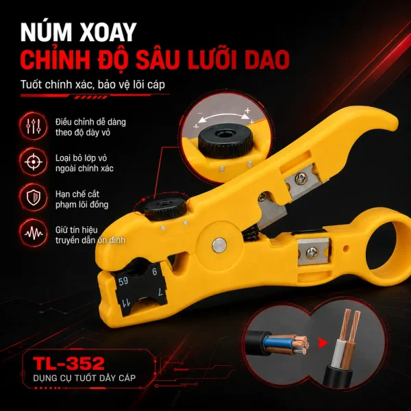 Kìm tuốt cáp mạng Talon TL-352