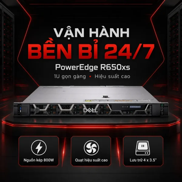Máy chủ Dell PowerEdge R650xs Chassis 4 x 3.5″
