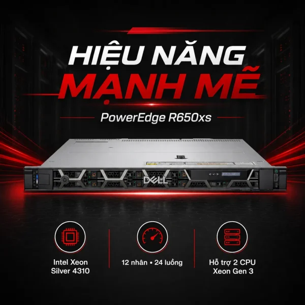 Máy chủ Dell PowerEdge R650xs Chassis 8 x 2.5″