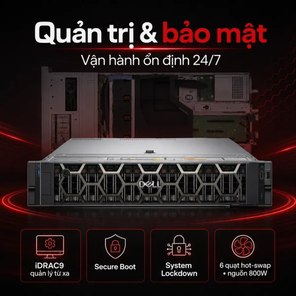Máy chủ Dell PowerEdge R750xs Chassis 8 x 3.5″