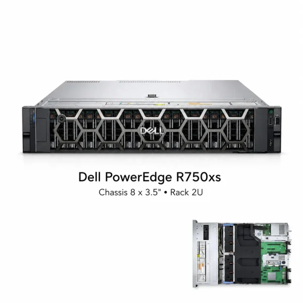 Máy chủ Dell PowerEdge R750xs Chassis 8 x 3.5″